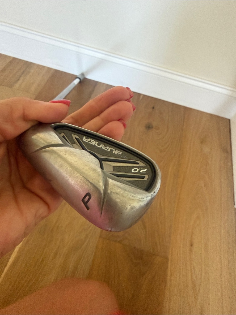 TaylorMade Silver and Black Golf Iron